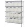 Chrome wire Shelving (1220 x 455) 16 x 24 litres Really Useful Boxes