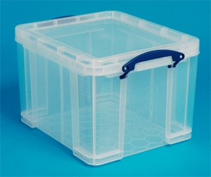 Really Useful Box 2x84 Litre 1x64 Litre Storage Box Clear 