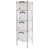 Chrome wire Shelving (455 x 455) 4 x 35 litre Really Useful Boxes  